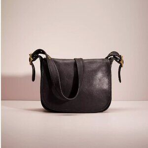 Vintage Coach Patricia's Legacy Black Leather Flap Crossbody/Shoulder Bag